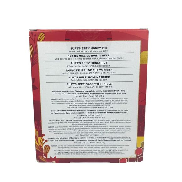 Burt’s Bees Honey Pot Gift Set - Body Lotion, Hand Cream, Lip Balm - Picture 2 of 2